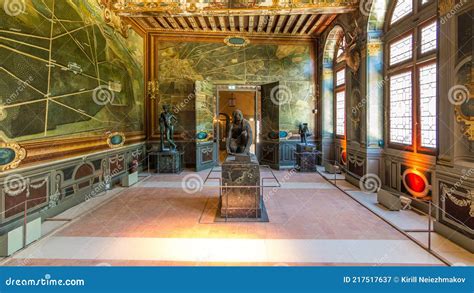 Interiors And Architectural Details Of The Chateau De Fontainebleau In