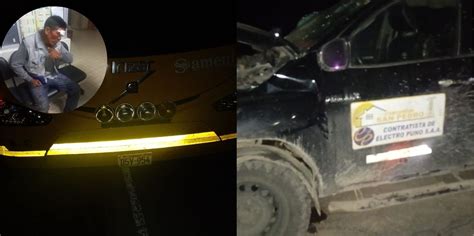 Tres heridos y daños materiales en choque entre camioneta 4x4 y bus de