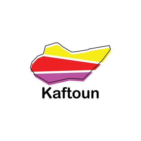 Kaftoun map. map of the Lebanon Country. Borders of for your