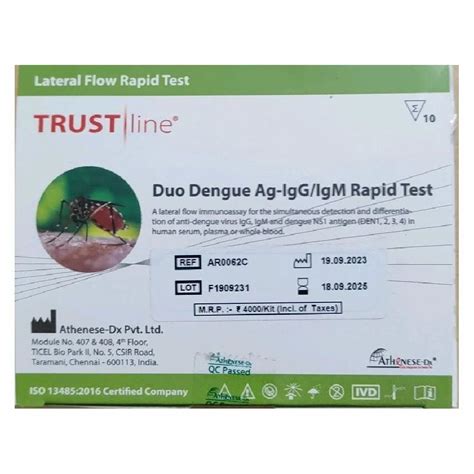 Trust Line Duo Dengue Ag IgG IgM Rapid Test At Rs 100 Kit Dengue Test