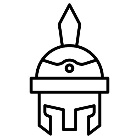 Ilustración vectorial del casco romano Vector Premium