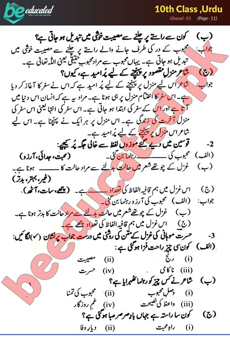 Class 10 Notes Urdu Class 10 Notes Urdu Mirza Muhammad Syed Overview