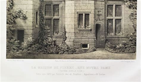 Proantic Architecture Lithograph By Victor Petit The Stone House At M