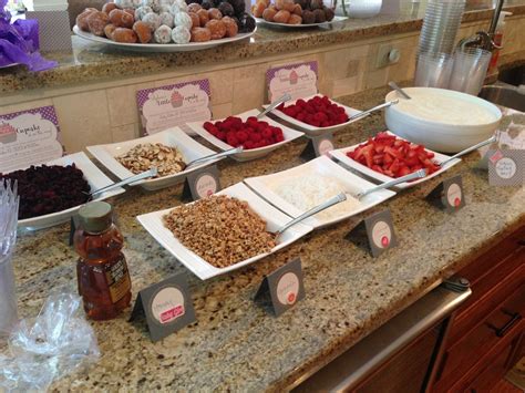 Yogurt Parfait Bar For Bridal Shower Food Ideas