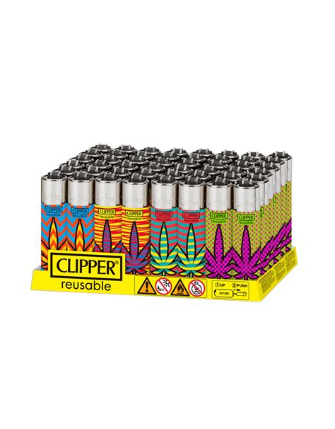 Clipper Lighters Clipper Classic Large Lighter Printed Renzo Leaves