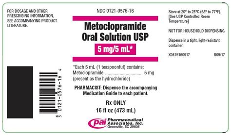 Metoclopramide Oral Solution Fda Prescribing Information Side