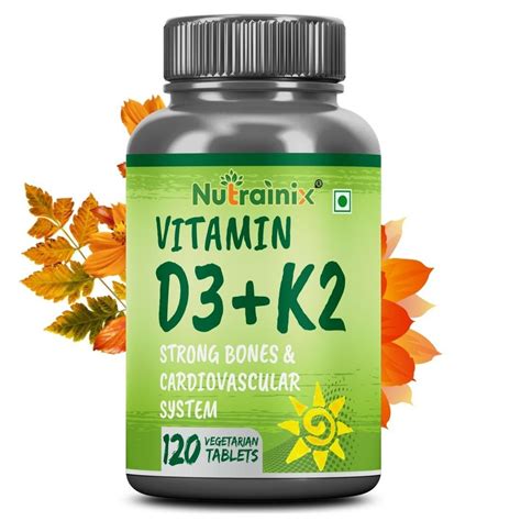 Nutrainix Vitamin D3 400iu With K2 Mk7 55mcg Supplement 120 Tablets At Rs 749 Box In Indore