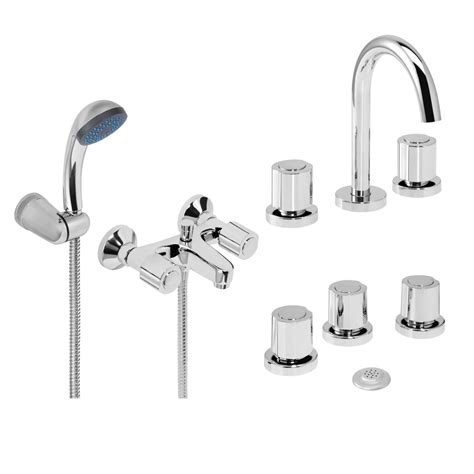 Set Griferia Completo Lavatorio Ducha Bidet Viva Hydros 905211