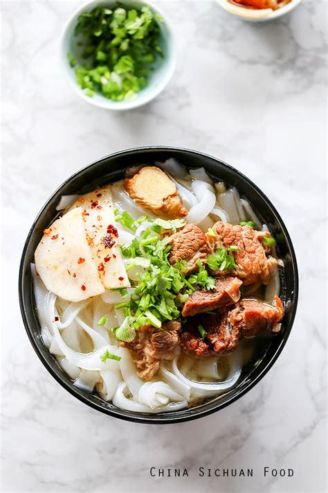 Beef Ho Fun Noodle Soup China Sichuan Food