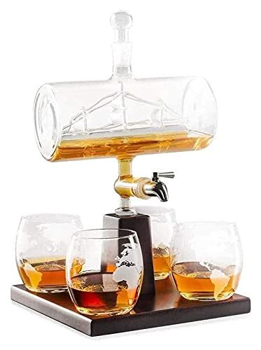 Karaf Set Herbruikbare Whisky Karaf Sets Met Whisky Glazen Ml