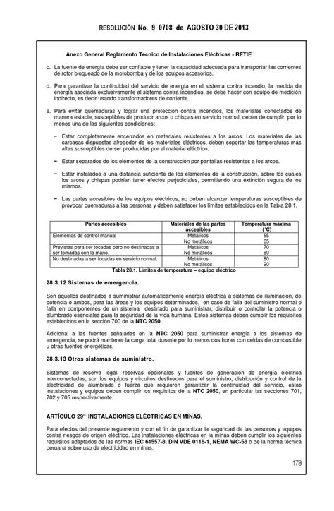 Reglamento técnico instalaciones eléctricas by Superintendencia de