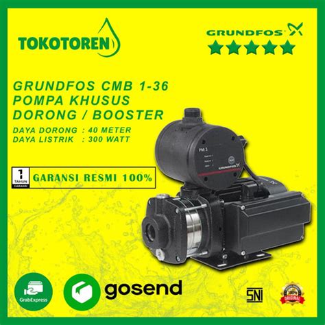 Jual POMPA GRUNDFOS CMB 1 36 PM1 BOOSTER POMPA DORONG GARANSI RESMI 1