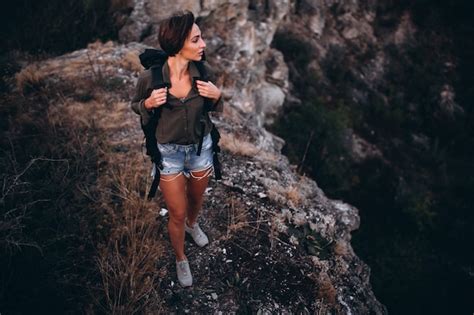 Free Photo | Woman hiking in the mountains