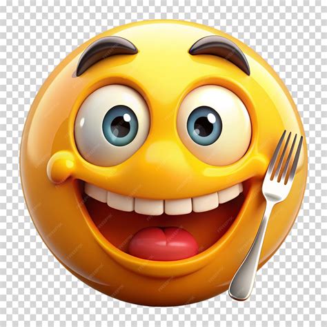 Hungry Emoji Isolated On Transparent Background | Premium AI-generated PSD