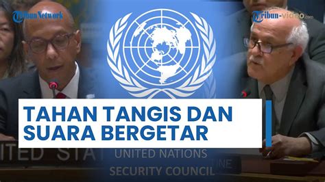 Tahan Tangis Suara Duta Palestina Bergetar Saat As Veto Keanggotaannya