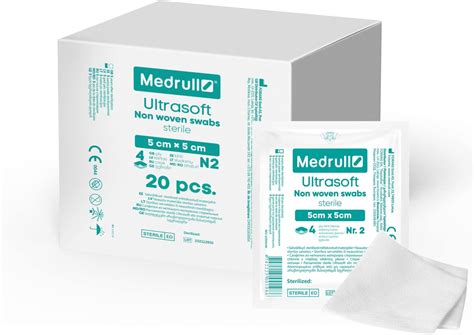 Medrull Non Woven Sterile Compresses Ultra Soft Ply Cm X Cm Pack