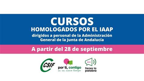 Csif Cursos Homologados Por El Iaap Para Personal De La