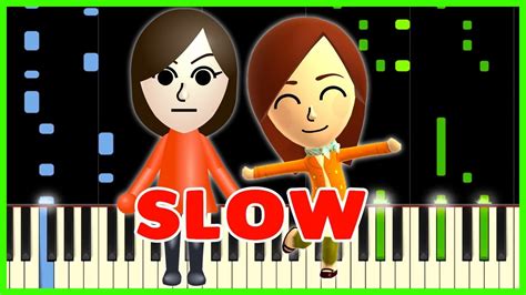 Mii Channel Theme Slow Piano 50 Speed Sheet Music YouTube