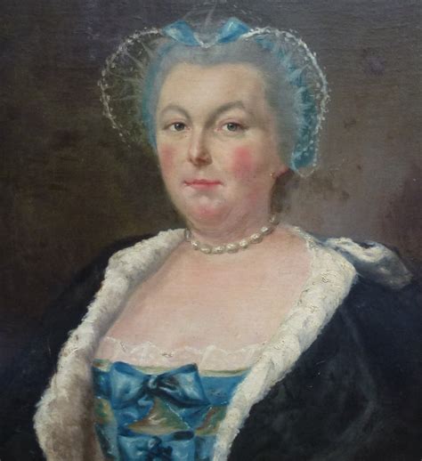 Proantic Portrait De Femme Epoque Louis XV Huile Sur Toile Du XVIIIè