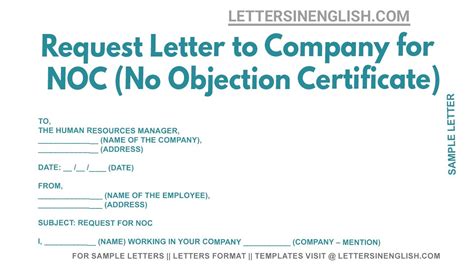 No Objection Certificate Template