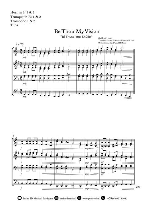 Be Thou My Vision Bí Thusa mo Shúile Easy Brass Quartet arr