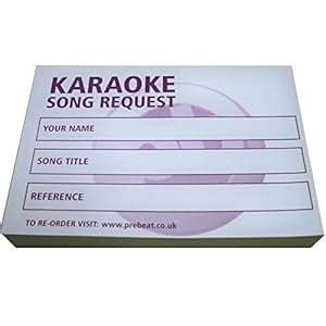 Karaoke Request Slips 100 Amazon Co Uk Musical Instruments