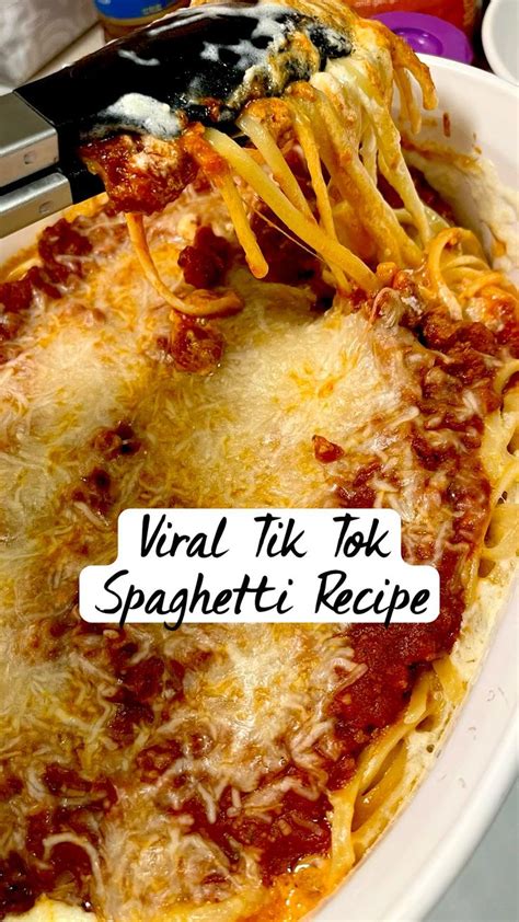 Viral Tik Tok Spaghetti Recipe Recipes Dinner Recipes Quick Dinner