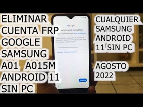 Quitar Cuenta Frp Google Samsung A A M Android Sin Pc Eliminar