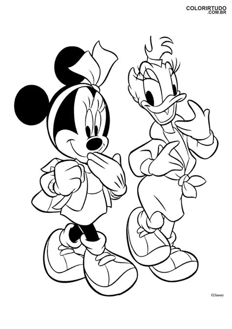 Minnie E Margarida Para Colorir - Margarida E Minnie Para Colorir