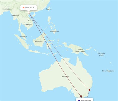 All Flight Routes From Hobart To Hanoi Hba To Han Flight Routes