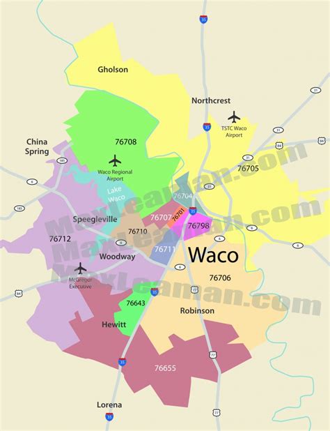 Waco Texas Map