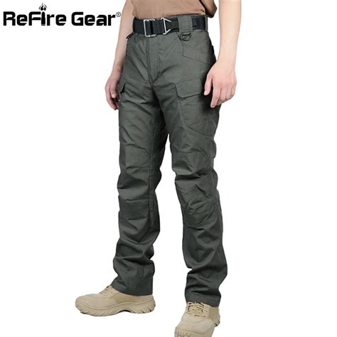 Refire Gear Waterproof Tactical Military Pants Men Cotton Rip Stop Swat Soldier Combat Trousers