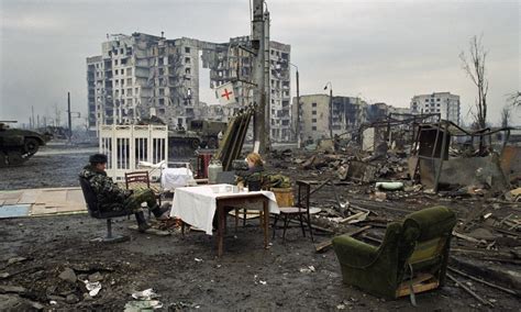 Russian Soldiers During The Second Chechen War February 2000