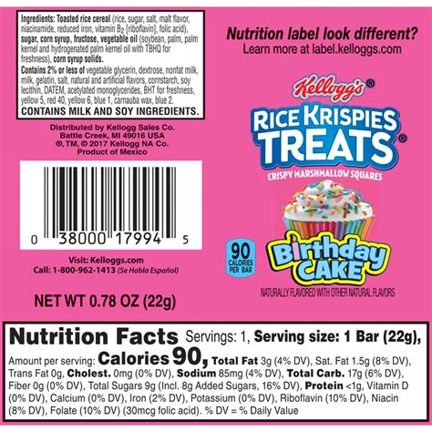 Kelloggs® Rice Krispies Treats™ Birthday Cake Crispy Marshmallow
