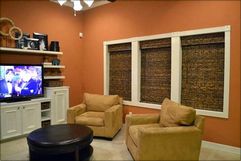 Living Room With Orange Accent Wall Living Room Home Decorating