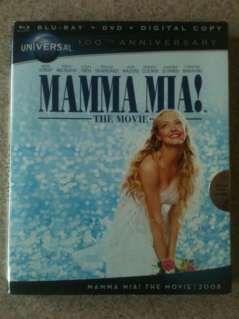 Mamma Mia Blu Raydvd 2011 2 Disc Set Universal 100th Anniversary Slipcover