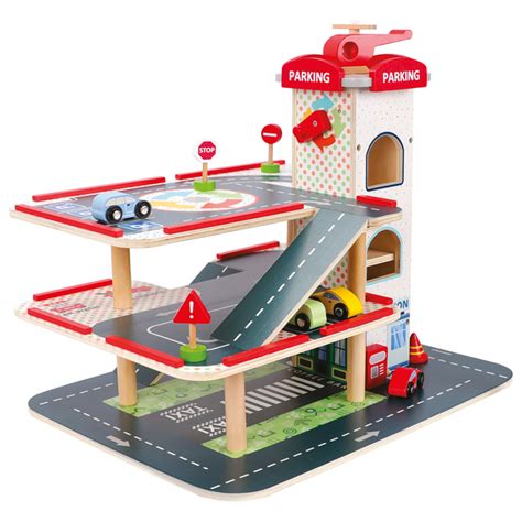 Garage De Voiture En Bois Wood N Play King Jouet Suisse Activit S D