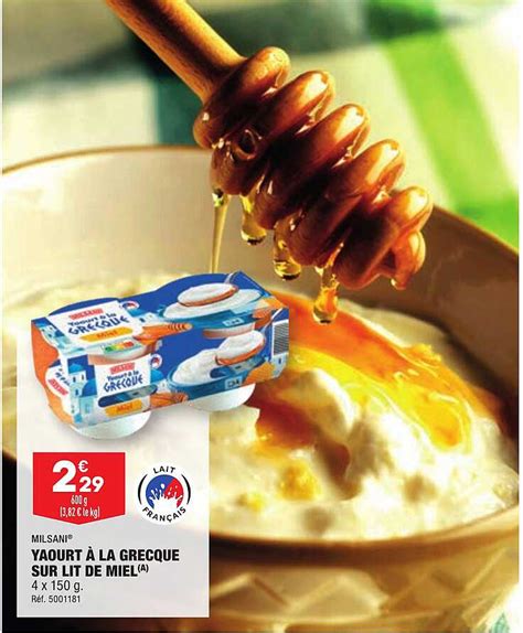 Promo Yaourt La Grecque Sur Lit De Miel Milsani Chez Aldi Icatalogue Fr