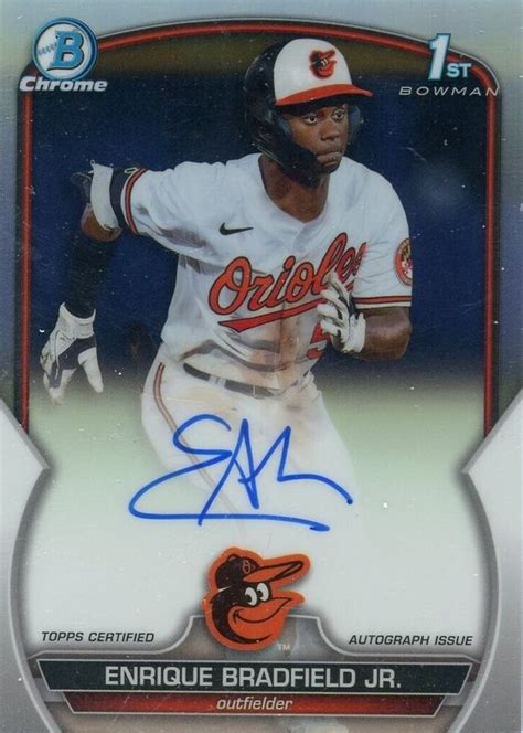 Enrique Bradfield Jr Bowman Draft Cda Ebr Chrome Dp Auto