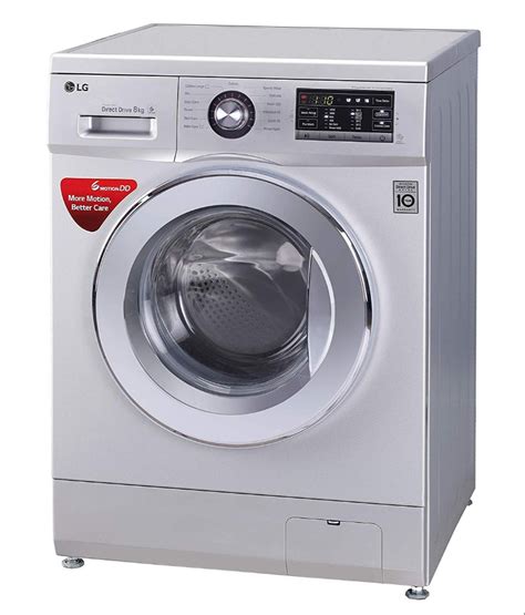 Lg 8 Kg Fully Automatic Front Load Washing Machine Fh2g6tdnl42 Luxury Silver Specification