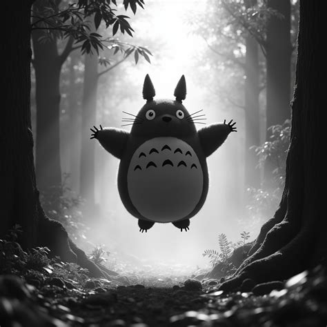 floating forest spirit image totoro anime forest