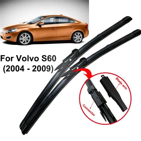 DNGYGN Car Windscreen Wipers Rubber Wiper Blade Brush For Volvo S60