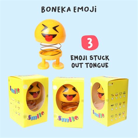 Jual Boneka Kepala Emoticon Karakter Per Goyang Emoji Pajangan Spring