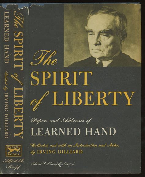 The Spirit Of Liberty Papers And Addresses Hand Learned