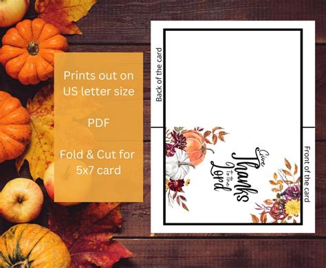 Religious Thanksgiving Greeting Card Instant Download, Give Thanks ...