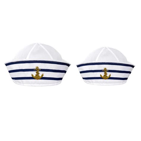 unisex adult yacht boat ship sailor hat  anchor print captain hat