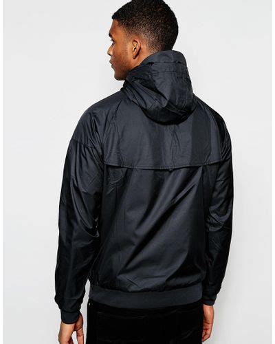 Nike Synthetic Windbreaker Jacket In Black For Men Lyst