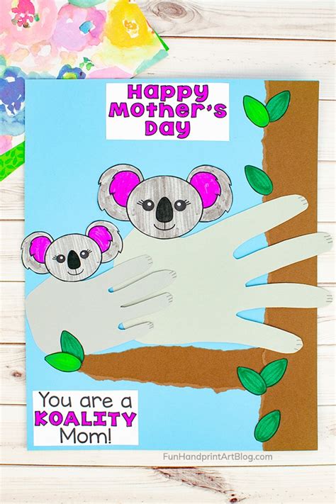 Handprint Koala Mommy and Me Craft for Mother's Day