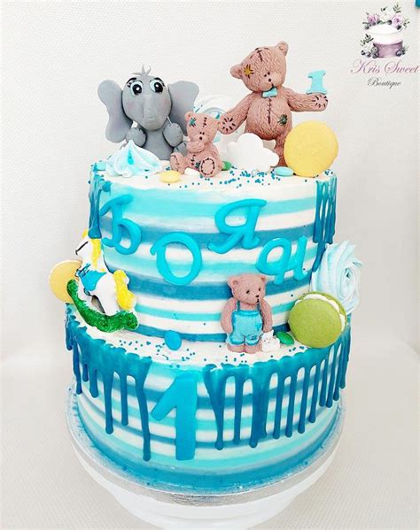 First Birthday Cake Decorated Cake By Kristina Mineva Cakesdecor