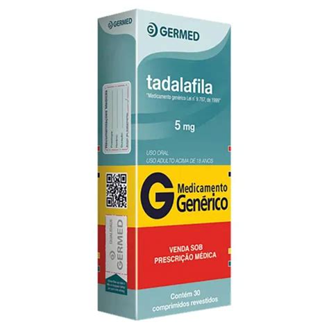 Como É O Comprimido Tadalafila - TADALAFILA 5MG C/30 COMPRIMIDOS GERMED - GERMED FARMACEUTICA